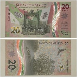 México - P132(1) 2021(5) 20 pesos 2021 polímero FE comemorativa 