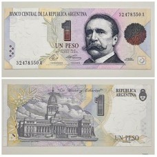 Argentina - P339a 1 peso conversível (1992-1994) FE