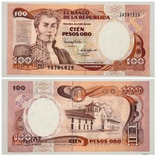 Colômbia - P426c(3) 100 pesos oro 1988 FE