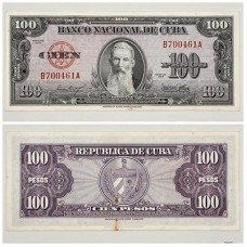 Cuba - P082b 100 pesos 1954 soberba