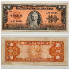 Cuba - P093a 100 pesos 1959 MBC+